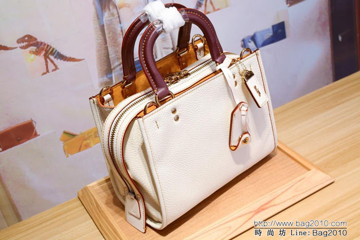 COACH蔻馳 54536 超級實用性 顆粒紋頭層牛皮  Chz1081